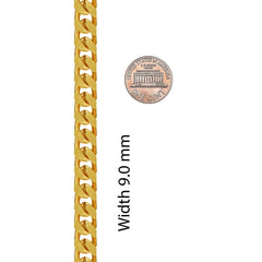 Gold Plated 9mm Cuban Link ID Bracelet