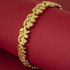 Gold Plated Elephant Link Bracelet