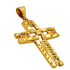 Gold Plated Extra Large Filigree Crucifix