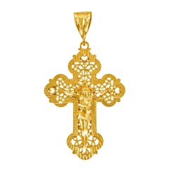 Gold Plated Extra Large Filigree Crucifix
