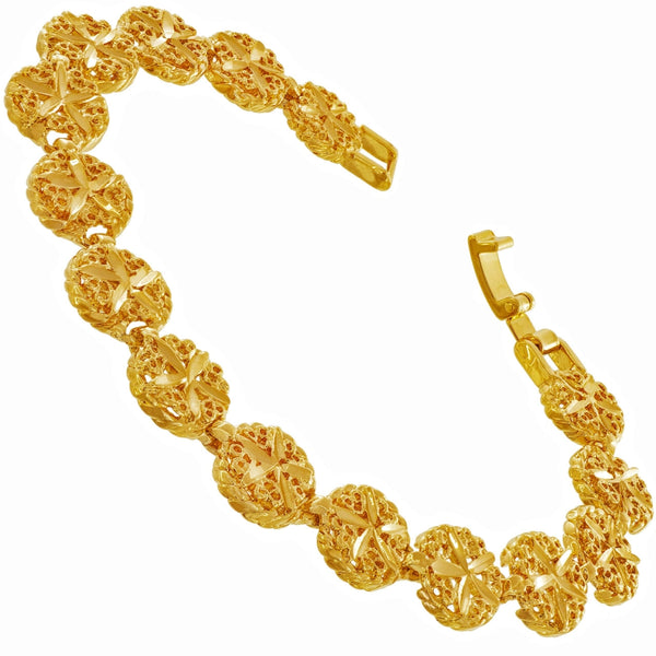 Gold Plated Filigree Sand Dollar Bracelet