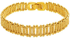 Gold Plated 10mm Riccio Bar Bracelet