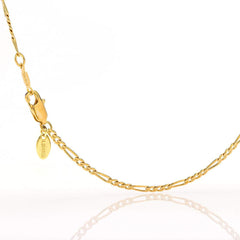 Gold plated 1.5mm Figaro Chain