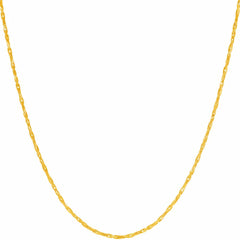 Gold plated 1.2mm Flat Cobra Chain Necklace