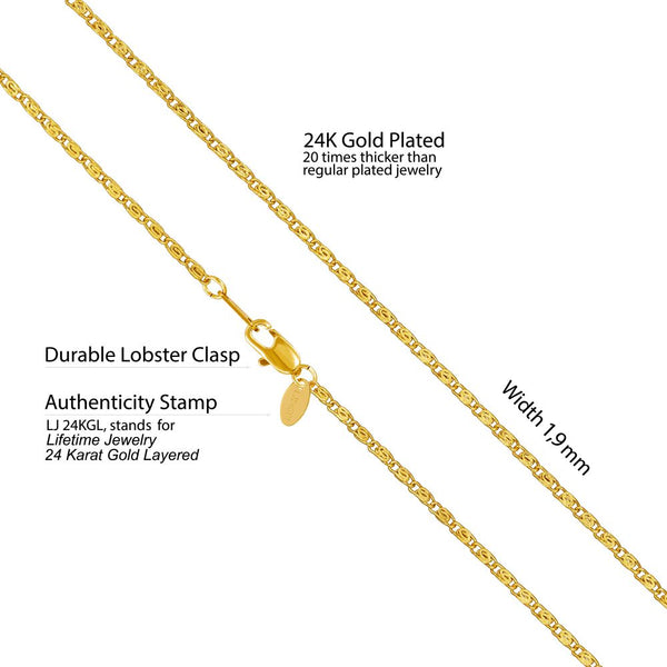 1.9mm Scroll Link Chain | Lifetime Jewelry