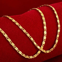 Gold plated 1.9mm Scroll Link Chain