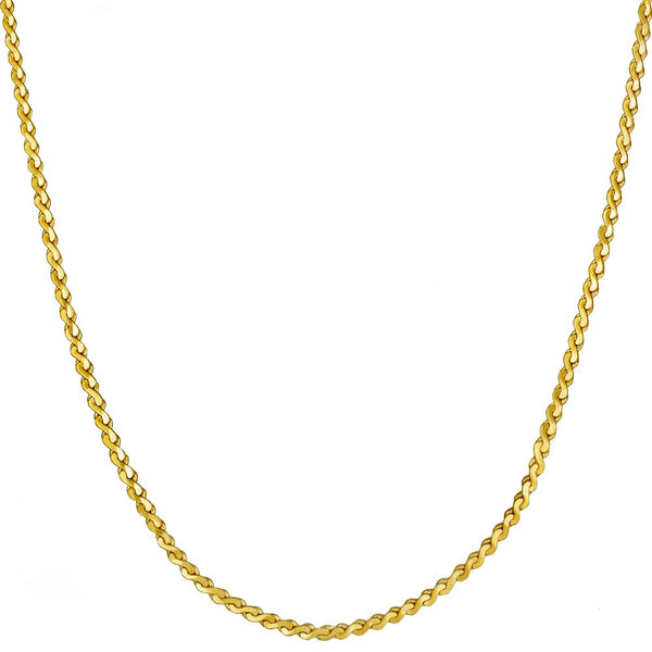 Gold Plated 1.4mm Serpentine Chain