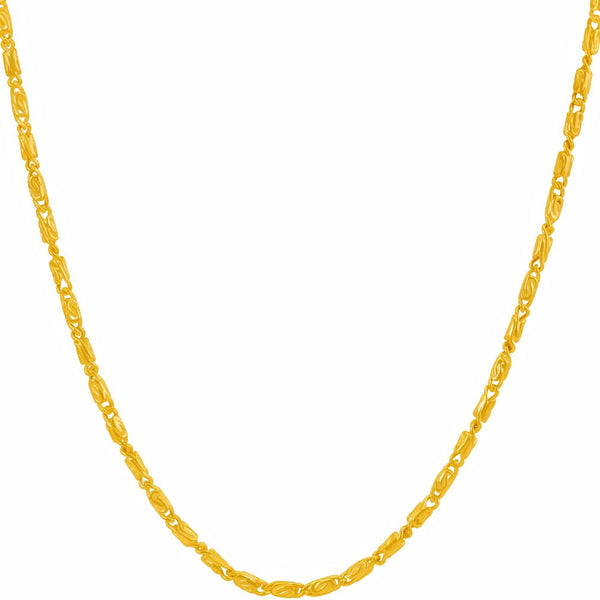 Gold Plated 2.5mm Rounded Scroll Necklace