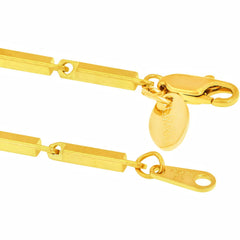 Gold Plated 2.5mm Bar Link Chain Anklet