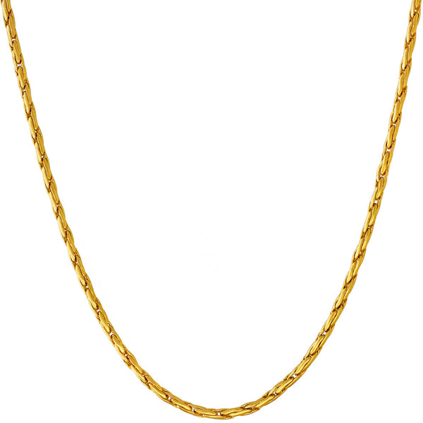 Gold Plated 2mm Twister Weave Chain