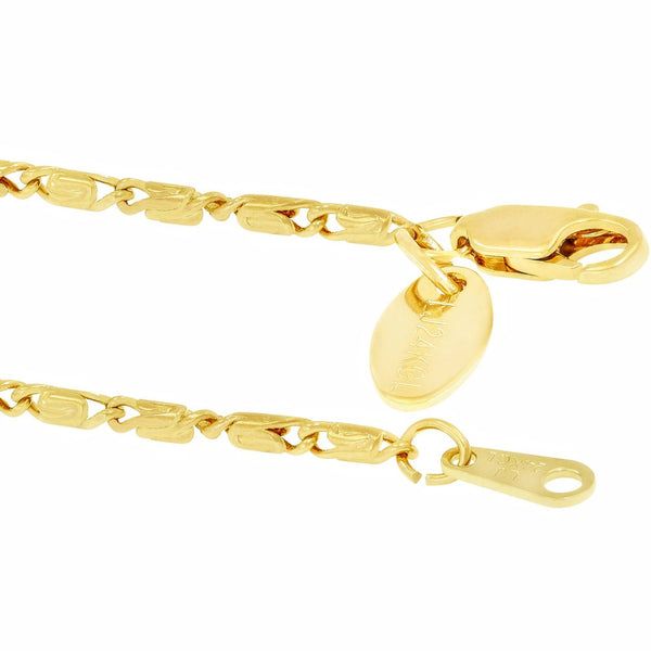Gold Plated 2mm Rounded Scroll Anklet