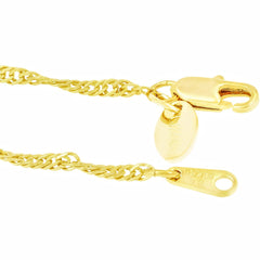 Gold Plated 2mm Whisper Chain with Ball Anklet