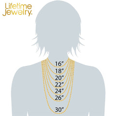 Gold Plated Necklace 3mm Emblem Chain Necklace by inches