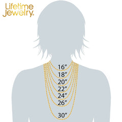 Gold Plated Necklace 3mm Flat Cuban Link Chain