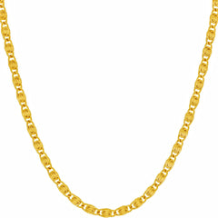 Gold Plated 3mm Scroll Chain Necklace