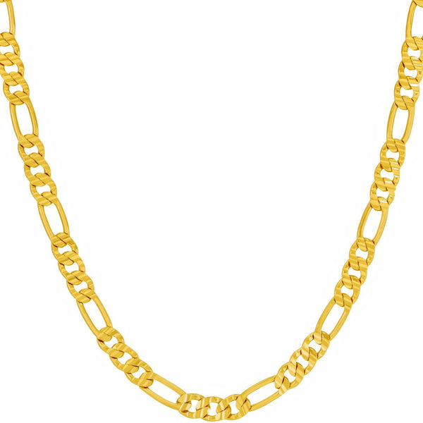 Gold Plated 4.5mm Figaro Chain Necklace