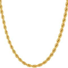 Gold Plated 4mm Rope Chain