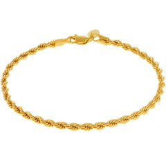 Gold Plated 4mm Rope Chain Anklet