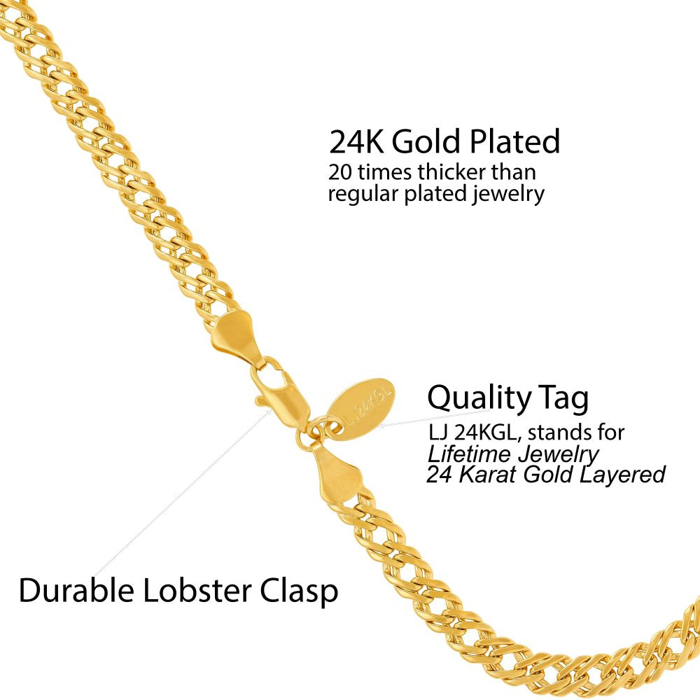 5mm Chain Anklet Gold Plated Lifetime Jewelry
