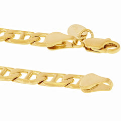 Gold Platad 6mm Mariner Link Chain Anklet