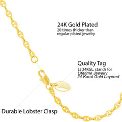 Gold Plated O-Link Chain Anklet