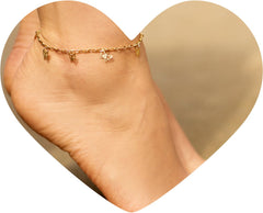 Gold Plated Butterfly Anklet