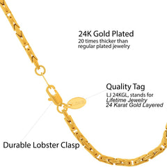 Gold Plated Byzantine Chain Anklet