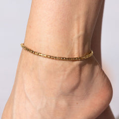 Gold Plated Byzantine Chain Anklet