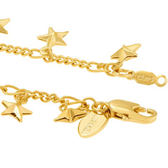 Gold Plated Dangling Stars Anklet