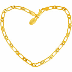 Gold Plated Flat Figaro Anklet
