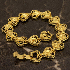 Gold Plated Heart Bracelets