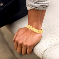 Gold Plated 13mm Narrow Nugget Bracelet