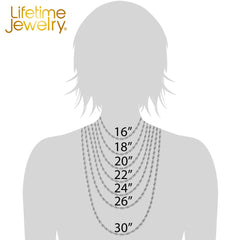 6mm Rope Chain Necklace (Rhodium) 24.0