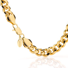 9mm Gold Cuban Link Bracelet with quality tag and durable lobster clasp