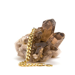 9mm Gold Cuban Link Bracelet in a crystal stone