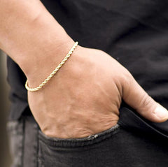 Gold Plated 3mm Rope Bracelet