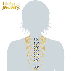 Gold Plated 3mm Rope Chain by inches