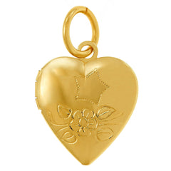 Gold Plated Tiny Heart Locket Pendant