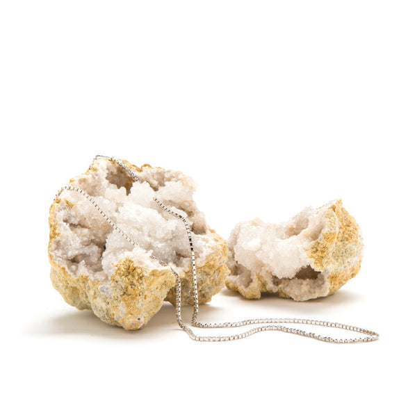 Box Chain White Gold (Rhodium) Pocket